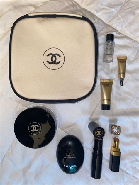 chanel small makeup pouch with mirror|chanel full makeup kit.